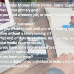 How To Make Money From Home